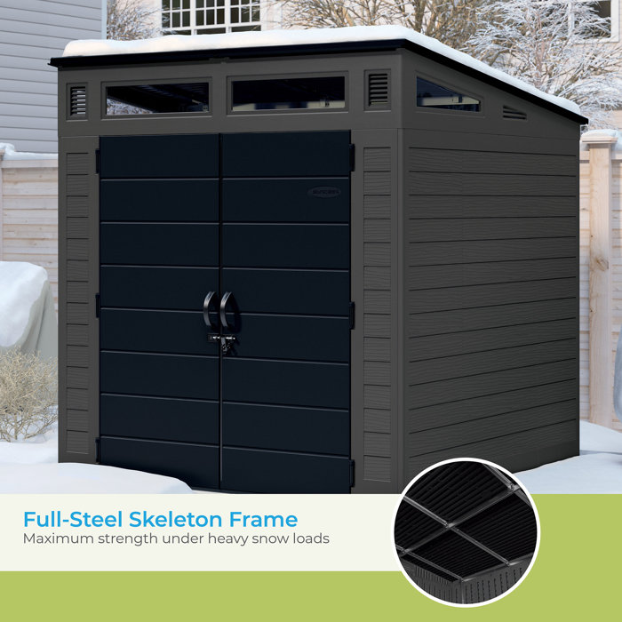 Suncast Modernist 7 ft. W x 7 ft. D Resin Storage Shed & Reviews Wayfair
